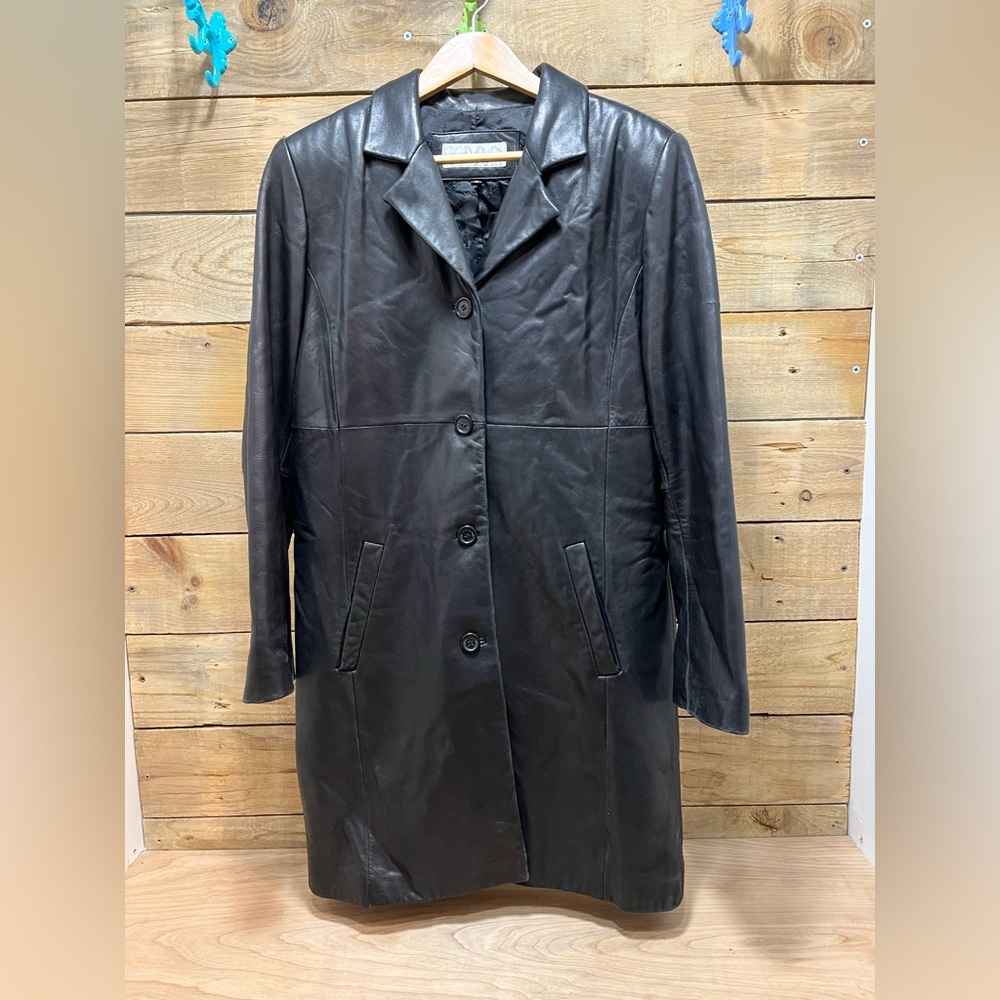 Jones New York 90’s Style Black Leather Jacket